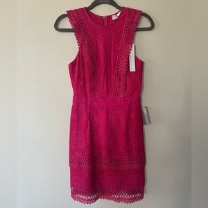 Adelyn Rae Shayna Mixed Lace Dress Pink Women’s Size XS